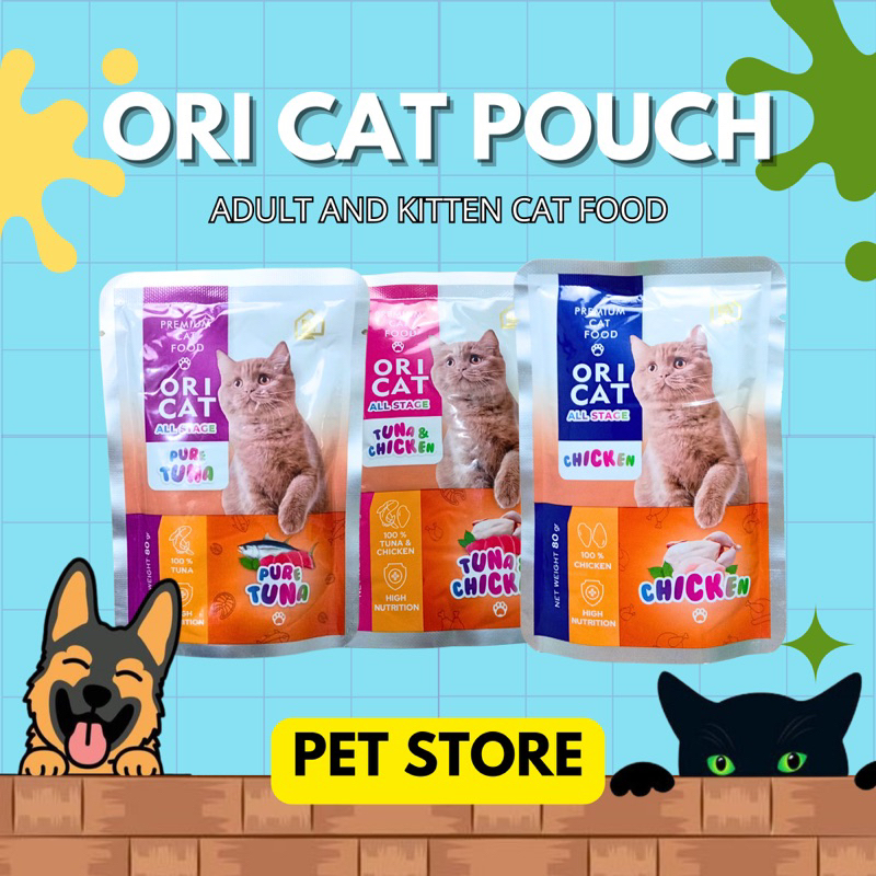 ORI CAT POUCH 80gr / ORICAT Sachet Makanan Kucing Adult Kitten