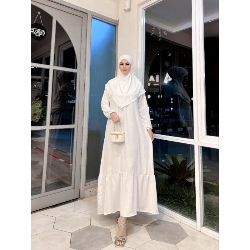 Gamis Wanita Jumbo Ld 120 Bahan Rayon Midi Dress Muslim Premium Fashion Kayra PolosGamis Wanita Jumbo Ld 120 Bahan Rayon Midi Dress Muslim Premium Fashion Kayra Polos free  keerudung