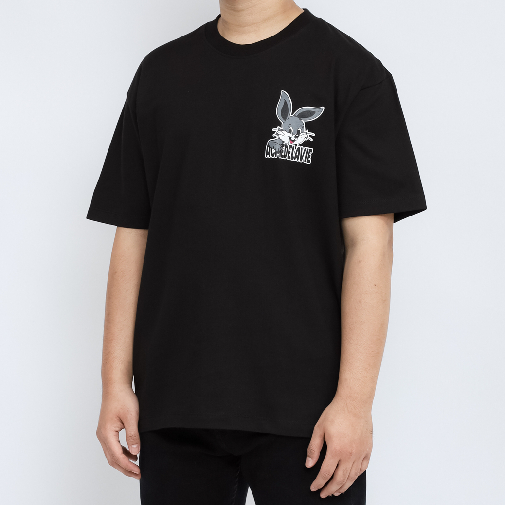 ADLV. Cartoon Rabbit Black Tee