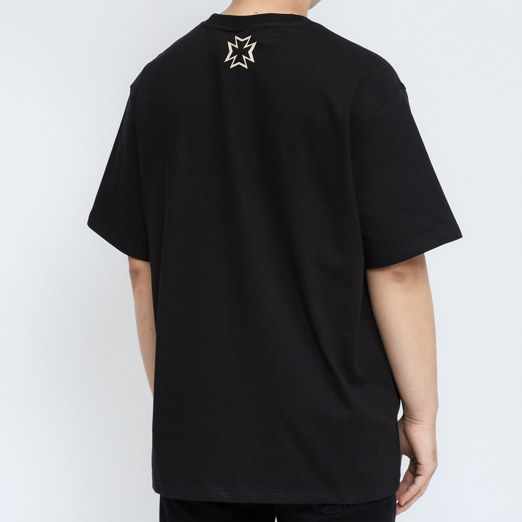 Ricky Is Clown Logo Cream Black Tee