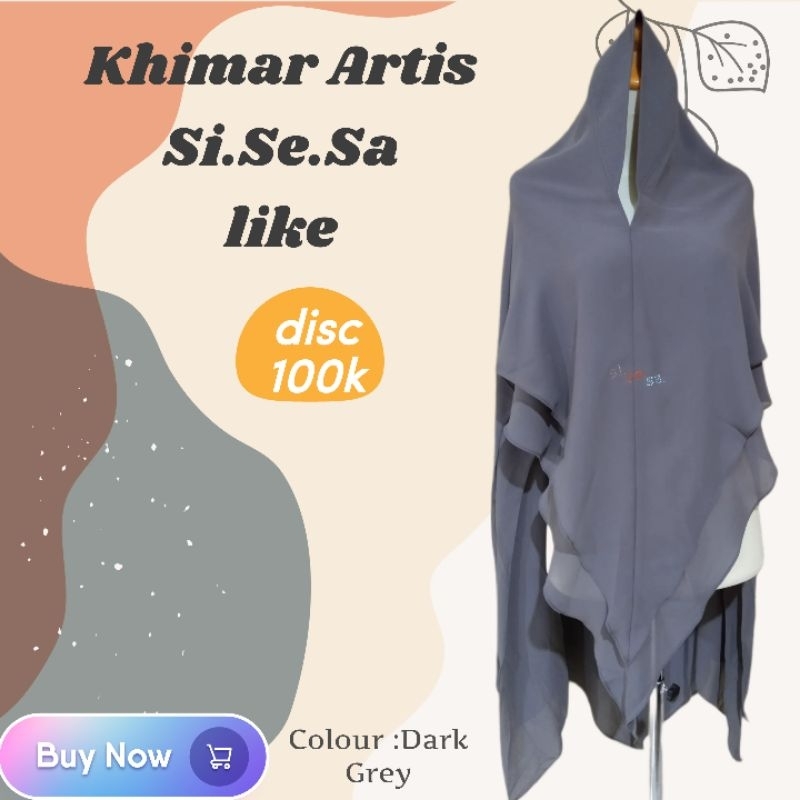 Khimar Naomi Artis Mewah Syari Sisesa Style Jilbab Hijab