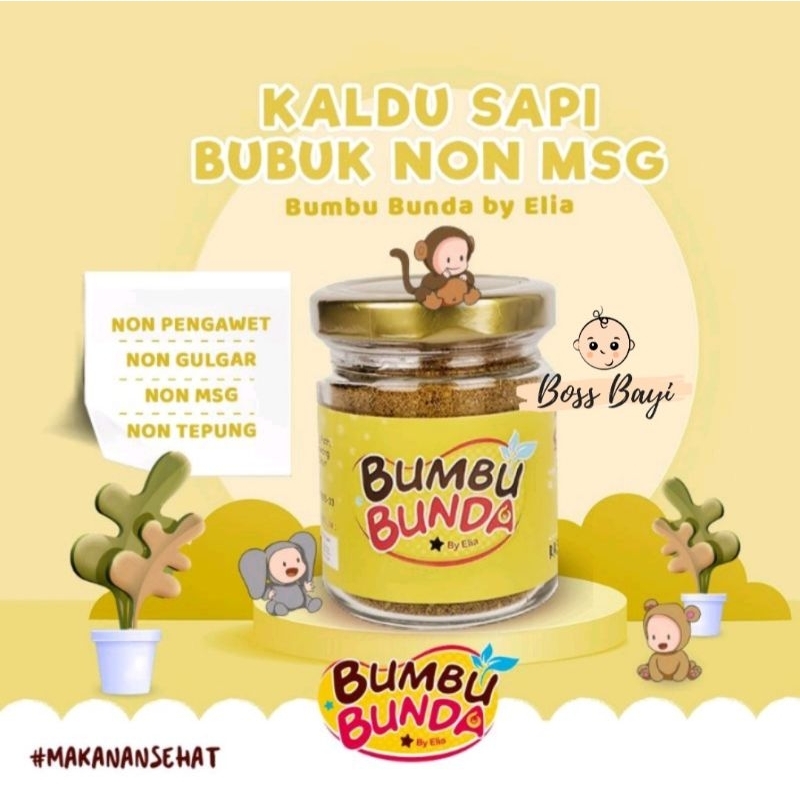 BUMBU BUNDA by Elia - Kaldu Bubuk MPASI Ayam Kampung/Sapi/Jamur/Tuna/Salmon Non MSG