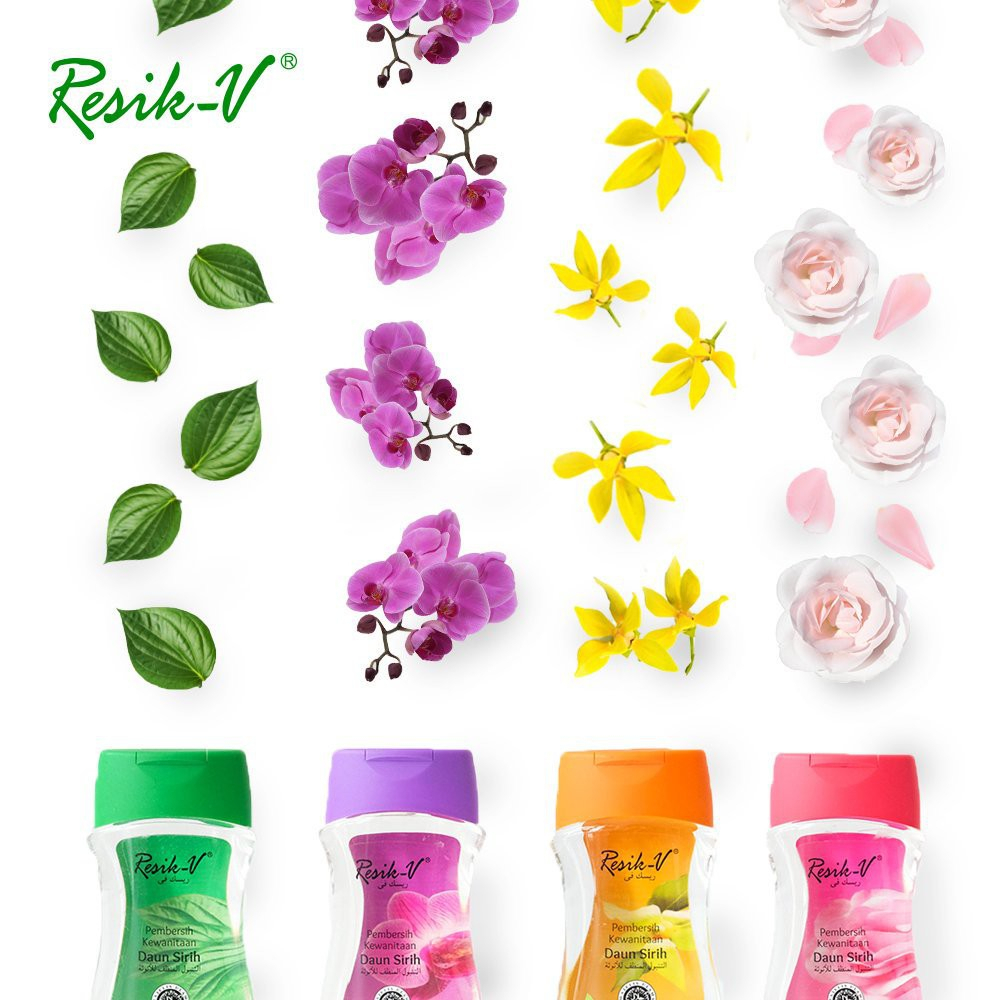 ⭐BAGUS⭐ RESIK-V Pembersih Kewanitaan Daun Sirih 60ml 90mml 125ml | Anggrek Kenanga Mawar Sirih Wangi | Godokan Sirih