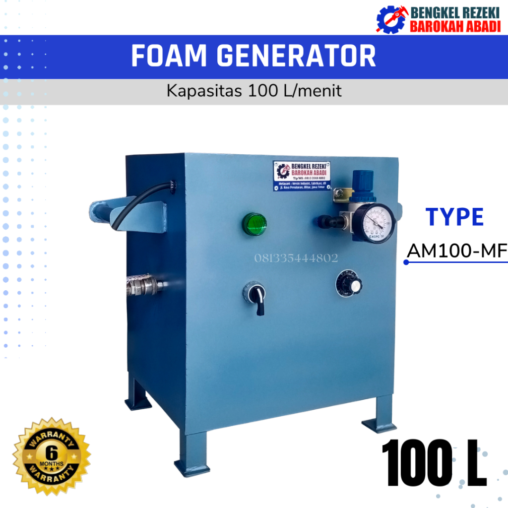 Mesin Foam Generator Pembuat Busa Pada Bata Ringan Kapasitas 100 Liter/menit