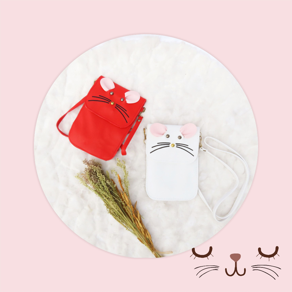 Tas Selempang Minni Handphone Pocket Wanita Karakter Mouse