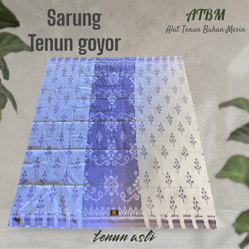 Sarung tenun goyor jahit tengah asli-ATBM Alat Tenun Bukan Mesin-motiv khas Bali loloan