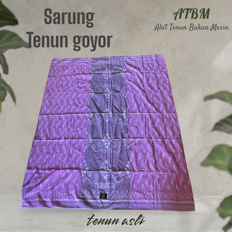 Sarung tenun goyor jahit tengah asli-ATBM Alat Tenun Bukan Mesin-motiv khas Bali loloan