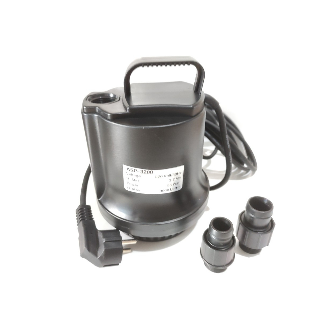 POMPA AIR CELUP KOLAM MIURA ASP 3200 WATT 85 + PERLENGKAPAN AIR MANCUR