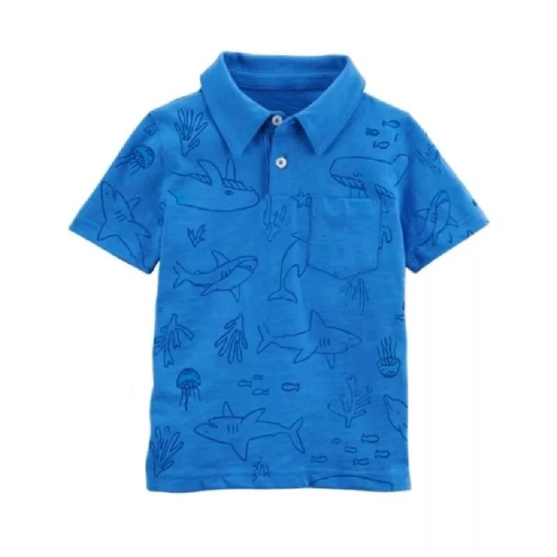 Kaos cat n jack biru ikan 4t