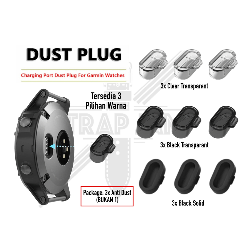 3x Anti Dust Plug Penutup Lubang Charge Untuk Garmin Fenix Vivoactive D2 Forerunner