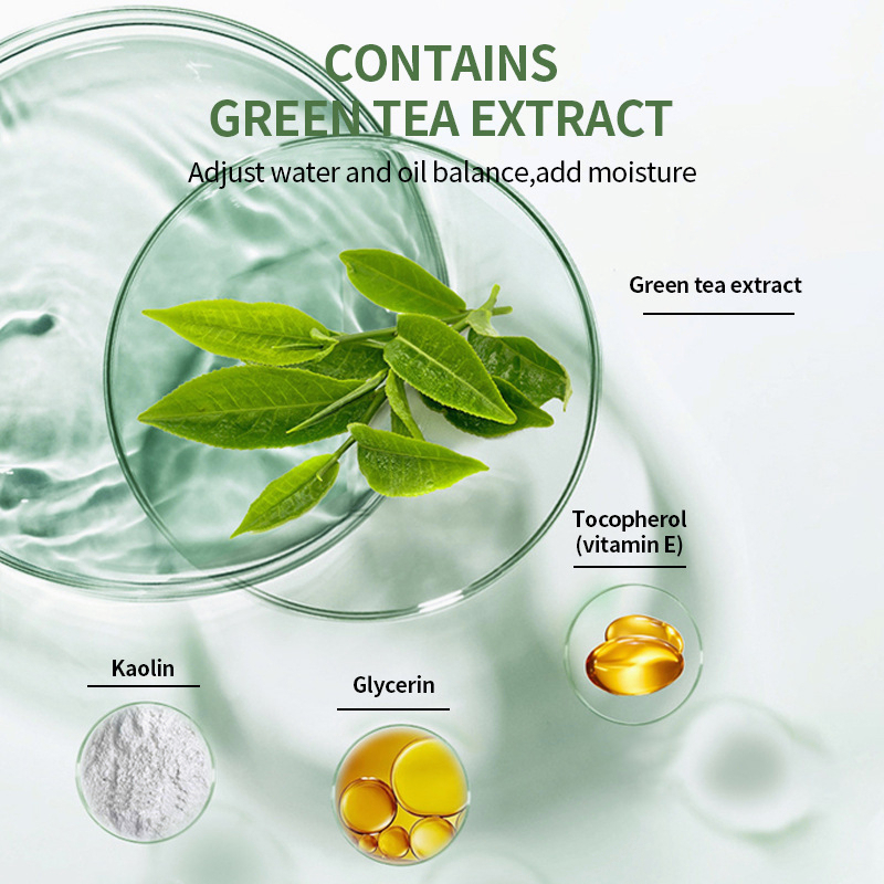 Green Tea Oil Control Pore Cleansing Clay Stick Green Tea Masker Wajah