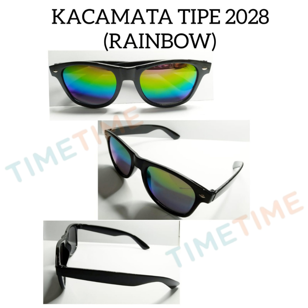 Kacamata lensa rainbow kaca mata fashion untuk pria dan wanita sun glasses tipe 2028