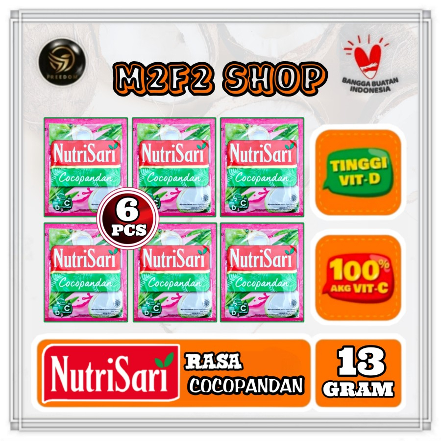 

NutriSari Minuman Serbuk Cocopandan Sachet - 13 gr (Kemasan 6 Pcs)