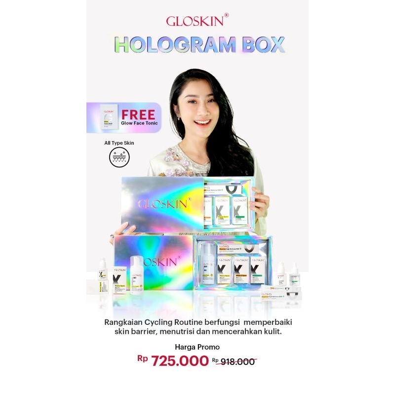 

Gloskin Paket Skincare Glowing - Hologram Package All Skin Type