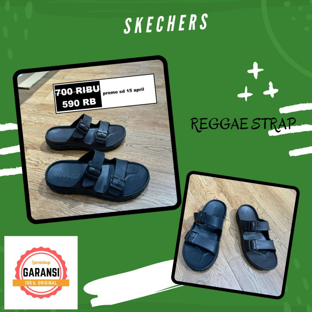 Sandal pria sale skechers original 100% seri REGGAE STRAP
