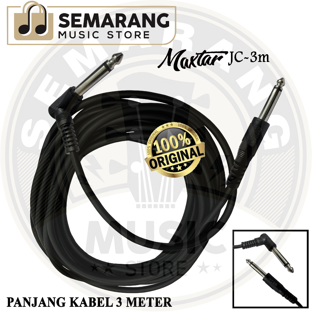 TERMURAH!!! Kabel Jack Gitar, Bass, Keyboard, Audio ke Sound atau Speaker Panjang 3 Meter (A17)