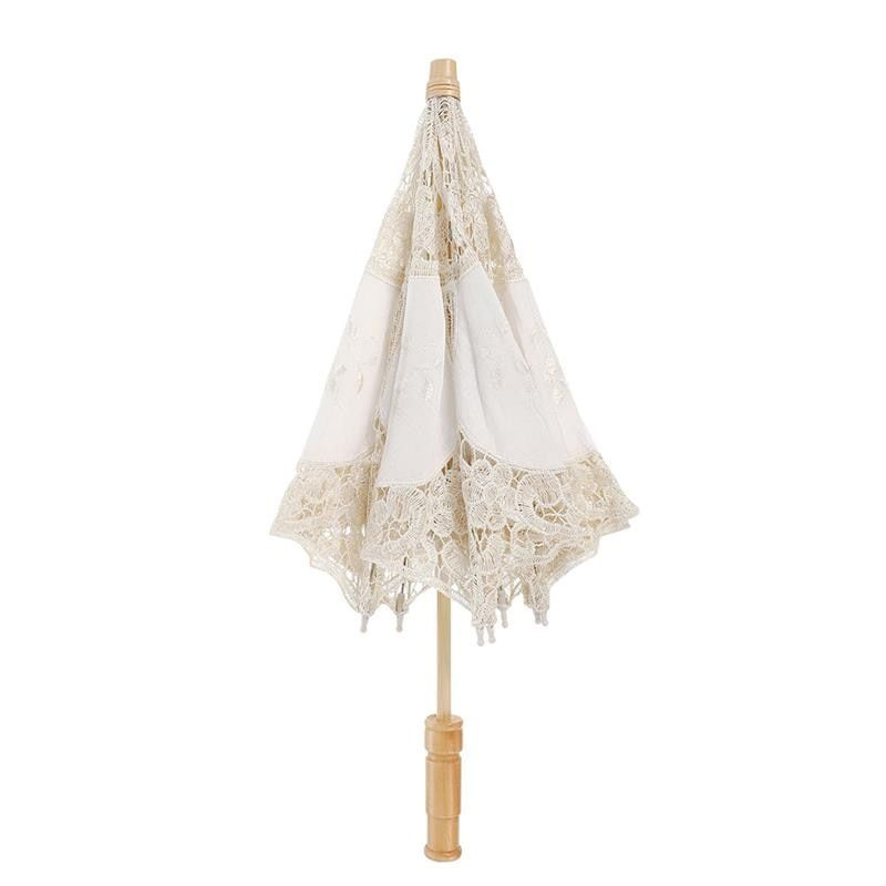 26cm Payung Pengantin Bahan Lace Mini Lace Umbrella Newborn Baby Photo Payung Lace Untuk Properti Fotografi