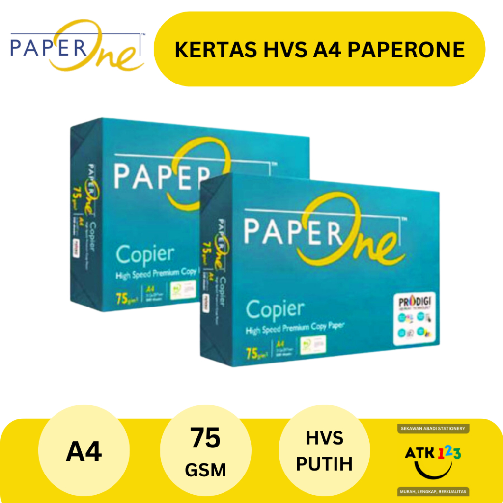 Kertas HVS A4 75 gsm Merk Paper One