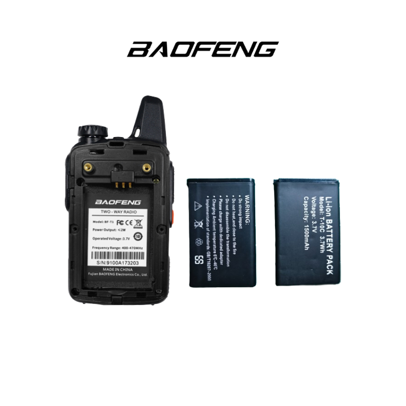 Baterai Cadangan HT BAOFENG BF-T1 T-10C Battery New Version 1500mAh