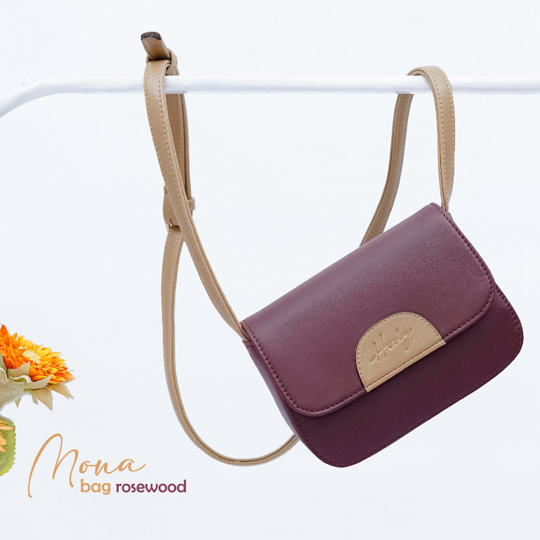 Tas Wanita Selempang HODY Mona Bag Rosewood Merah Sling Bag Slempang Premium