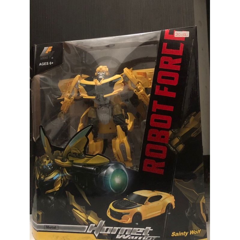 mainan figure transformers bumblebee hornet warrior robot force sainty wolf