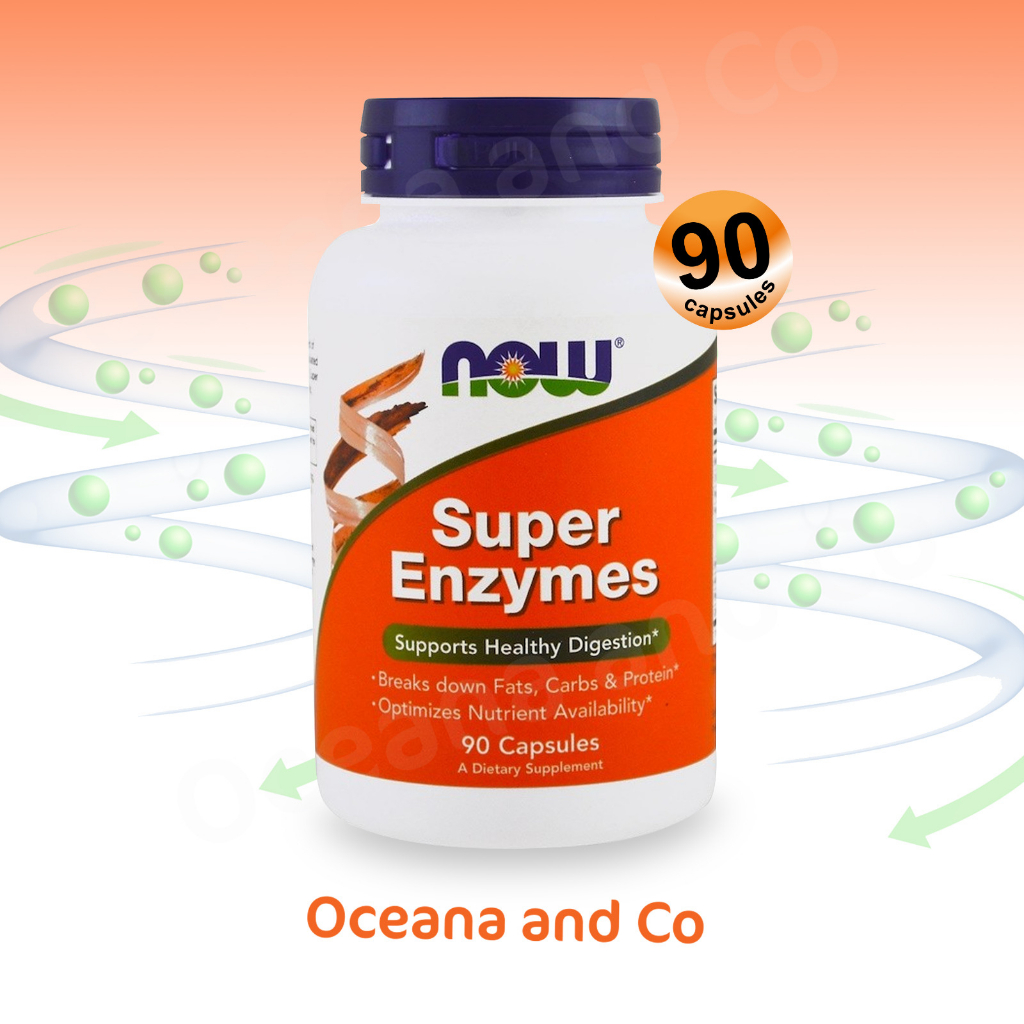 Super Enzymes, 90 Capsules, Now Foods | Suplemen Enzim Pencernaan