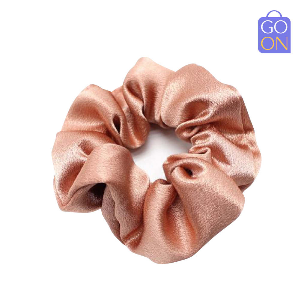 GO ONLINE Scrunchie Bahan Satin - Kunciran Ikat Rambut Korea Cepol Hijab / Jilbab [ Gratis Ongkir / Cod ]