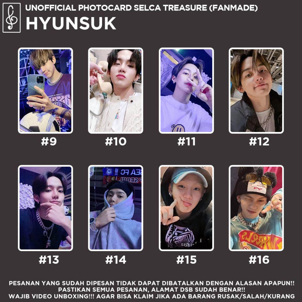 [SELCA TREASURE] HYUNSUK BOYFRIEND MATERIAL PHOTOCARD  UNOFFICIAL