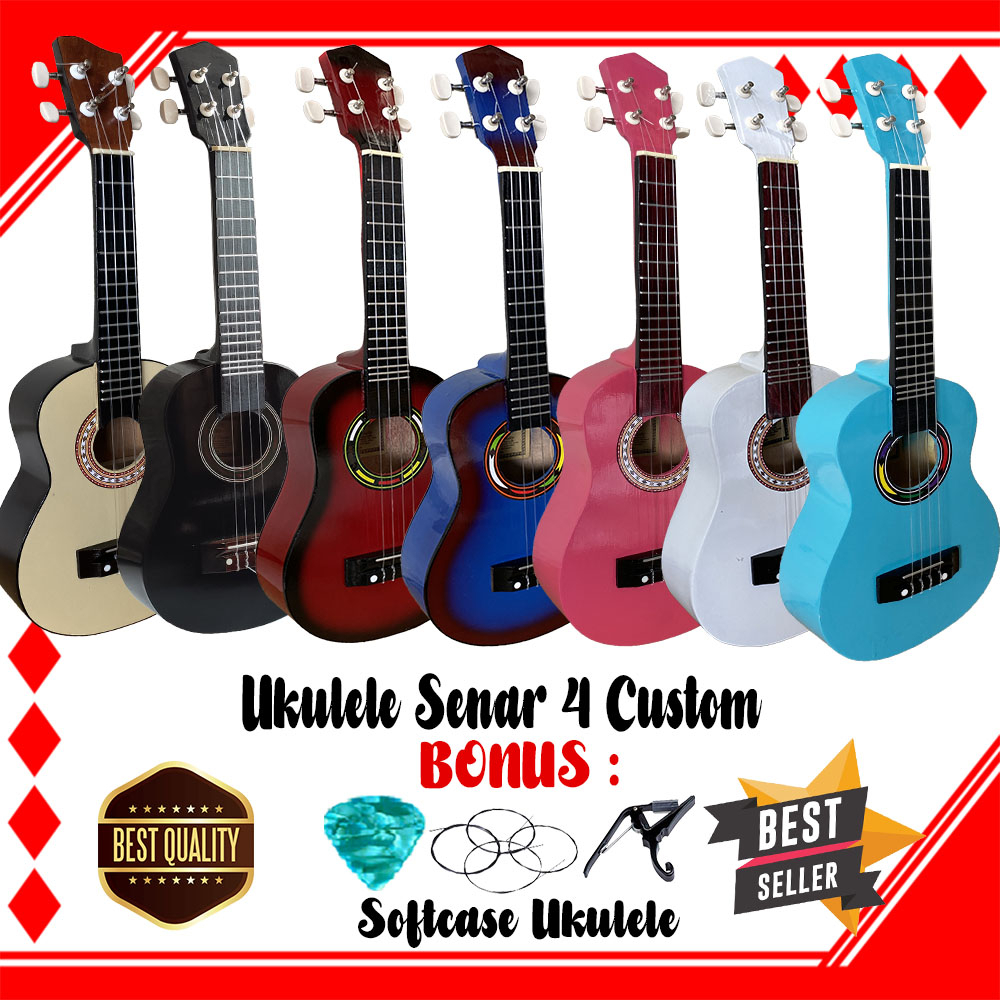 Ukulele AKUSTIK paket hemat FULL BONUS