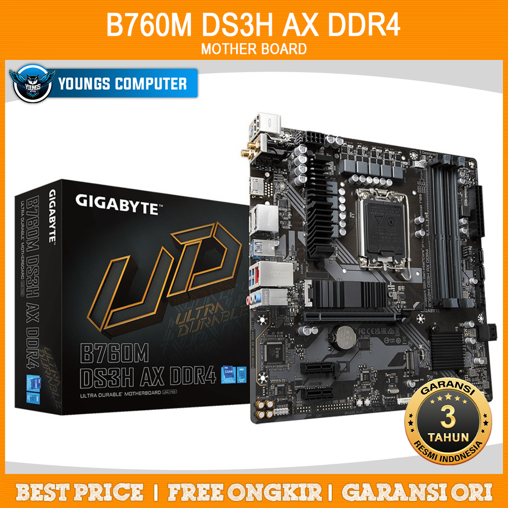GIGABYTE B760M DS3H AX DDR4 | MOTHERBOARD INTEL LGA1700 DDR4 Micro-ATX