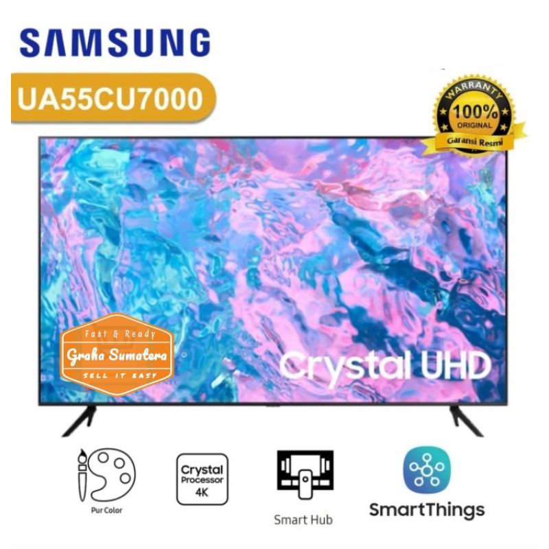 Smart TV Samsung 55Inch Crystal UHD 4K Purcolour Murah Medan