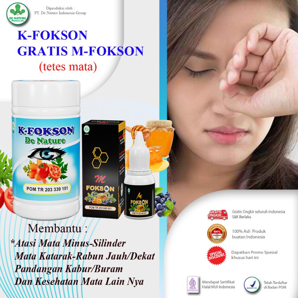 K-Fokson K Fokson Kfokson De Nature Denature Bonus Fokson M Fokson, Mfokson Obat Sakit Mata Rabun Ka