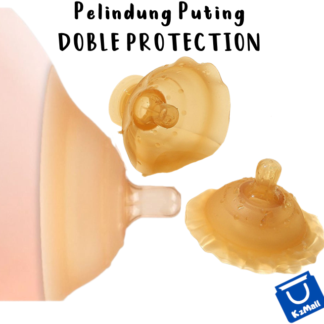 (FREE BOX) Pelindung Puting Silikon Bentuk Nipple Dot / Double Layer Silicone Nipple Protector Breastfeeding Mother Protection Shields [BPA FREE]