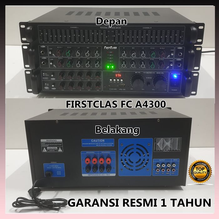 AMPLIFIER FIRSTCLASS FC A4300 FIRSTCLASS A 4300 ORIGINAL AUDIO ORIGINAL