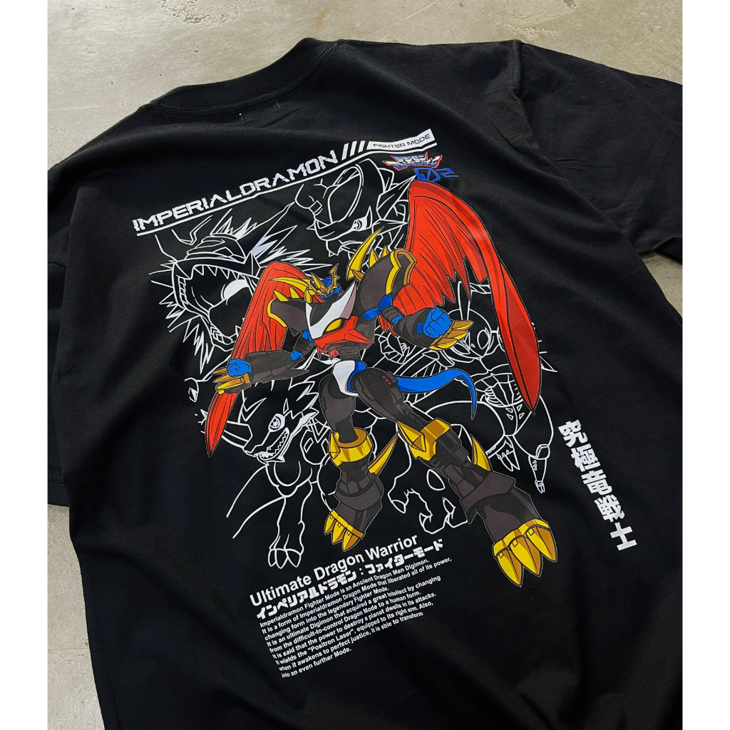 TORIZU Tshirt Digimon Imperialdramon Fighter Mode Anime Manga Premium Unisex