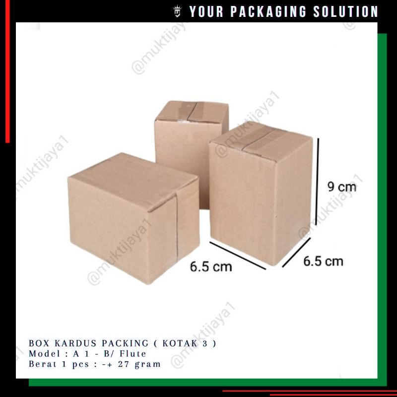 

BOX KOTAK 3 • 6.5x6.5x9cm • Kotak || Kardus || Karton || Packing