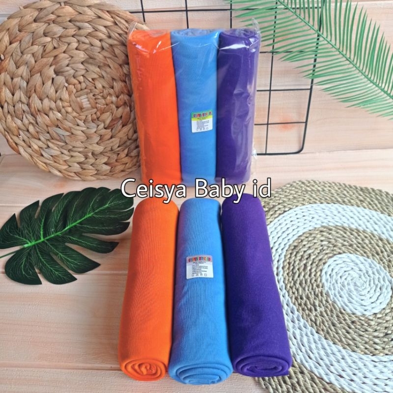 3 pcs bedong bayi pernel kekinian terlaris , bedong polos ukuran 100x90 cm untuk bayi baru lahir