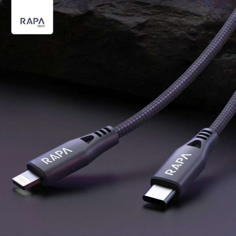 RAPAtech KABEL DATA USB TYPE C TO LIGHTNING PD FAST CHARGING 27W MFI DATA CABLE TYPE C TO IPHONE 11 12 13 14 PRO MAX (DC-3034)