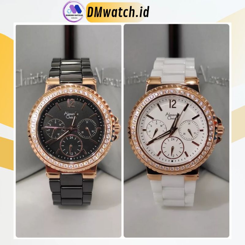 Jam Wanita Keramik Alexandre Christie AC2337 AC 2337 Original Garansi Resmi Alexander Christie