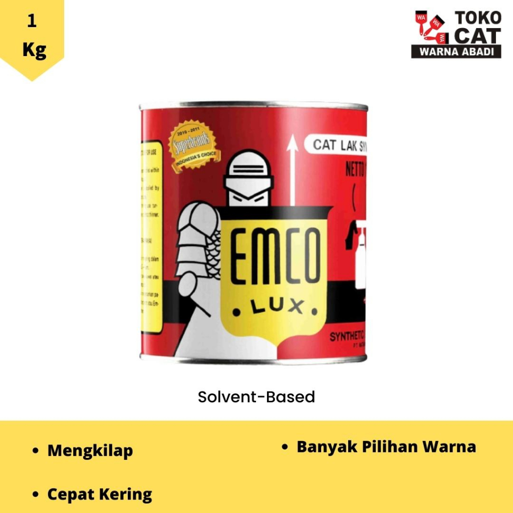 CAT KAYU BESI EMCO 1 KG WARNA HITAM DAN PUTIH