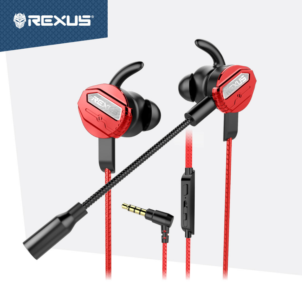 Earphone Gaming REXUS VONIX ME-3 Dual Microphone | ITECHBALI