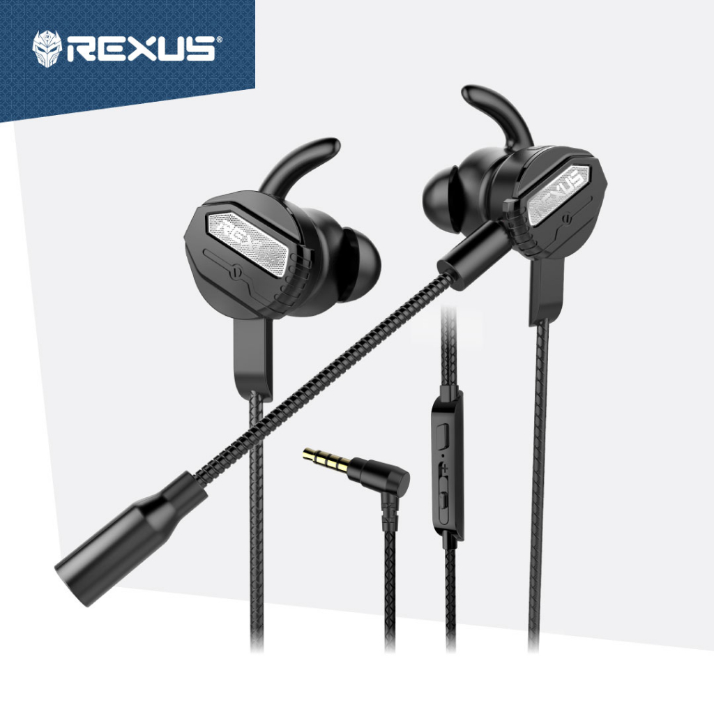 Earphone Gaming REXUS VONIX ME-3 Dual Microphone | ITECHBALI