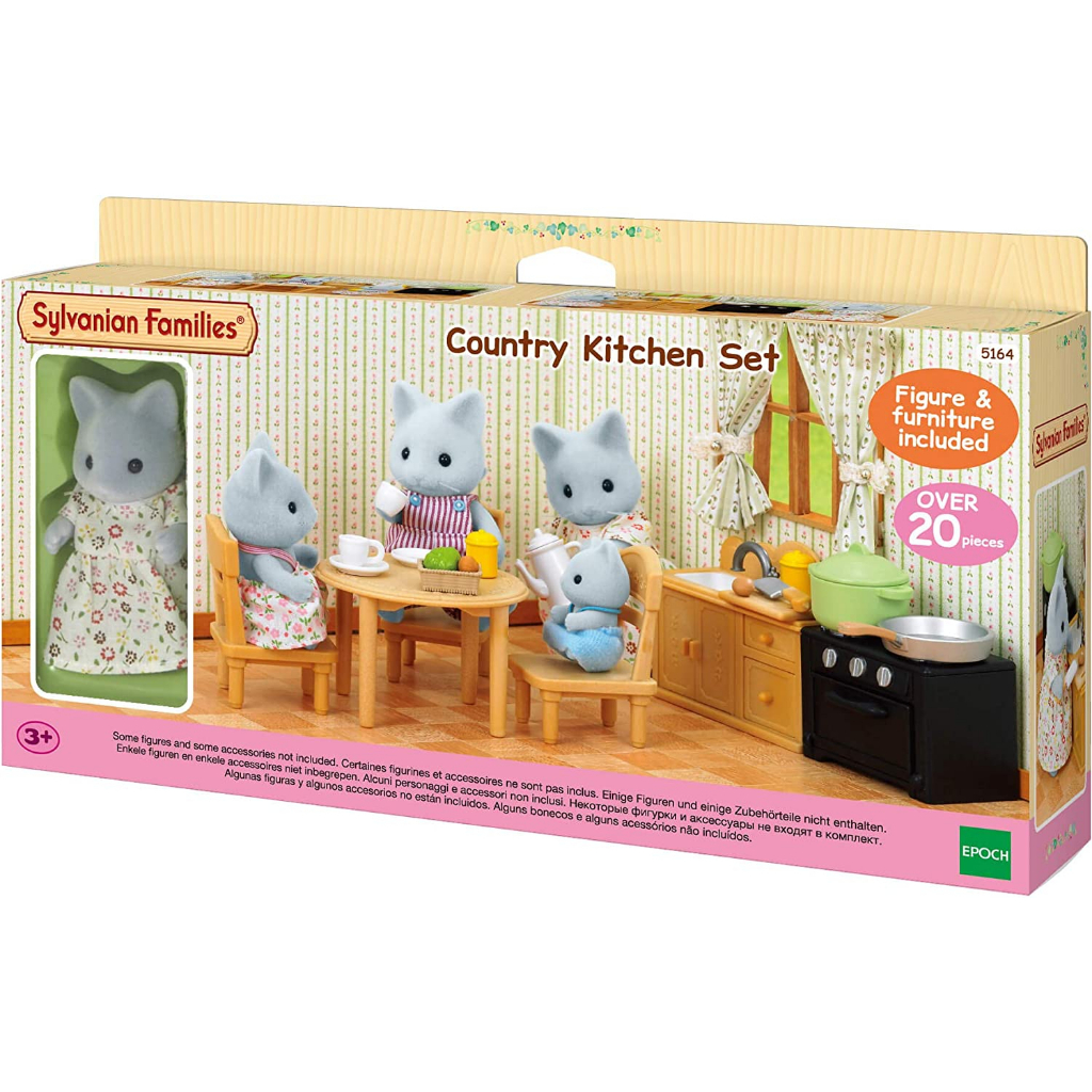Mainan Koleksi Sylvanian Families Country Kitchen Set (With Cat Mother)