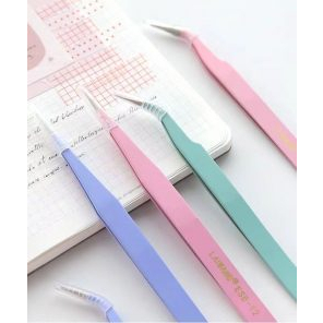 Pinset Bulu Mata Eyelash  | Pinset Tweezer Lurus - Lengkung | Penjepit Sticker - Serbaguna