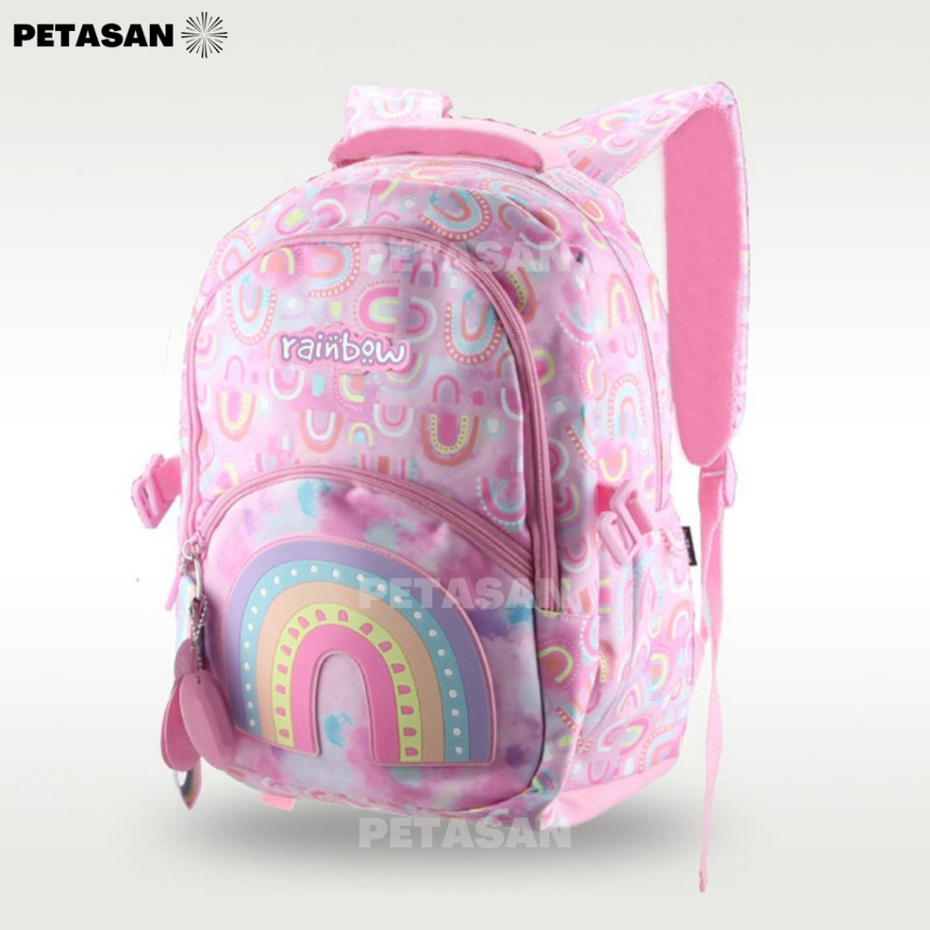 PTS - TAS RANSEL ANAK PEREMPUAN SD MOTIF RAINBOW -  TAS SEKOLAH