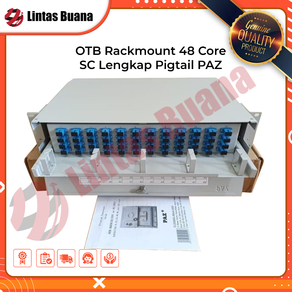 OTB Rackmount 48 core PAZ Lengkap Adapter SC Optical
