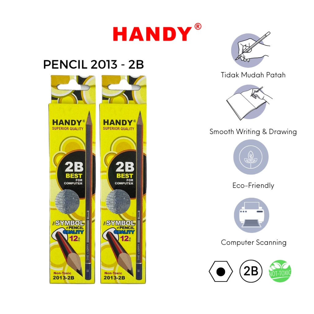 

HANDY Pensil Sketch 2B 2013 Isi 12 Pcs