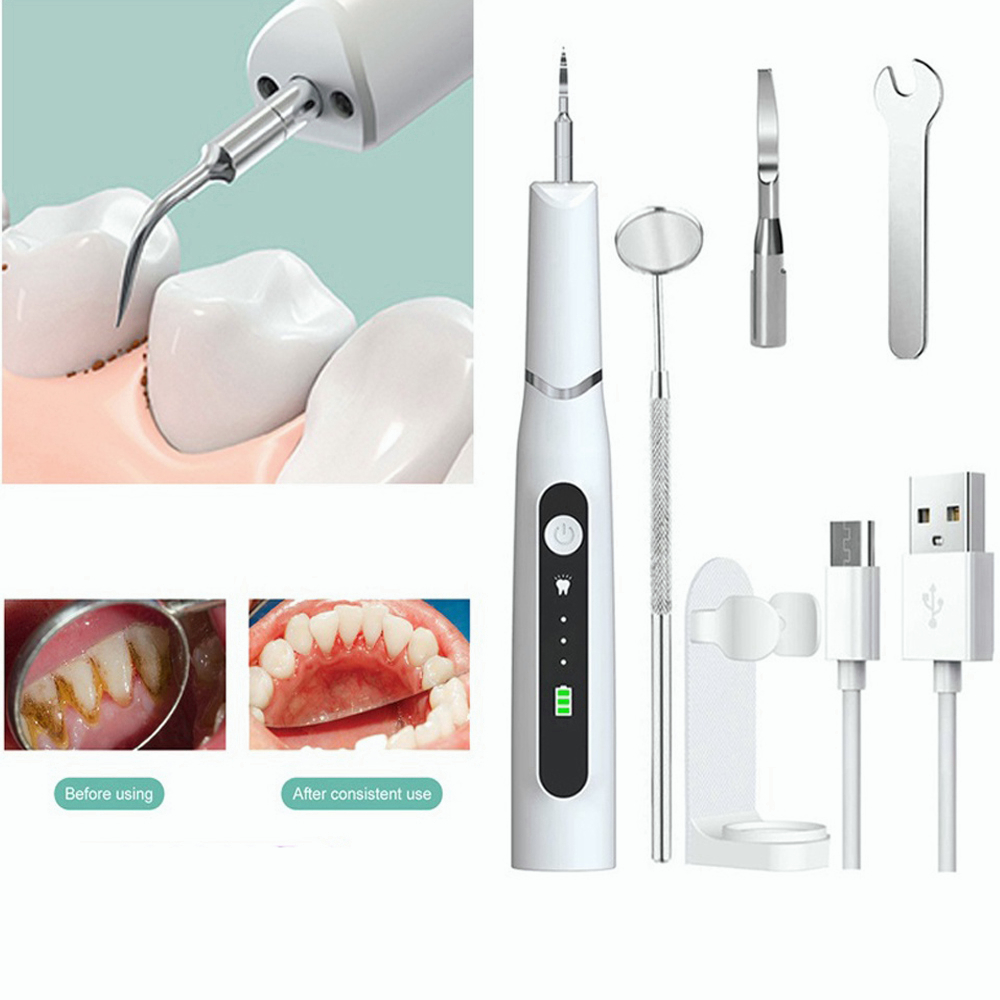 Dental Scaling Alat Pembersih Karang Gigi Sonic Elektrik 1 Set 3 Modes Perawatan Dan Pembersih Karang Gigi Dental Remover With Light