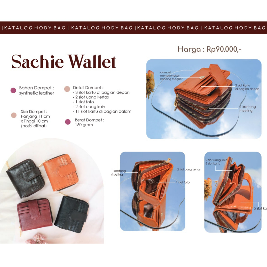 Dompet Wanita Kecil Hody Sachie Wallet Maroon