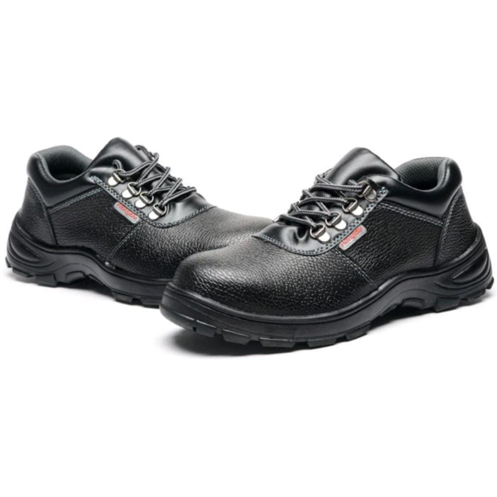 Sepatu Safety Shoes Ujung Besi Sepatu Proyek Full Black Low Cut